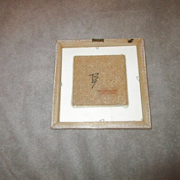 Vintage Authentic Native American Navajo Yei Sand Painting Artist Signed Framed - Picture 5 of 6